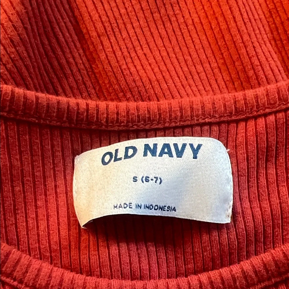Old Navy Orange Ribbed Dress